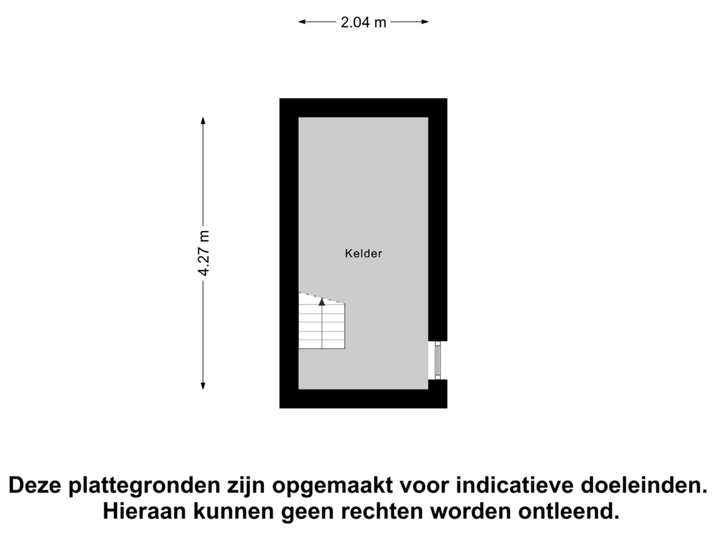 View floorplan of Kelder of Zuiderdiep 83