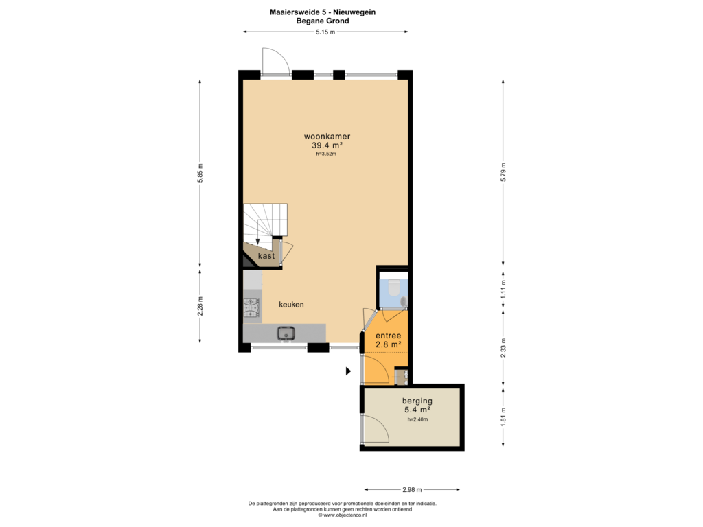 View floorplan of BEGANE GROND of Maaiersweide 5