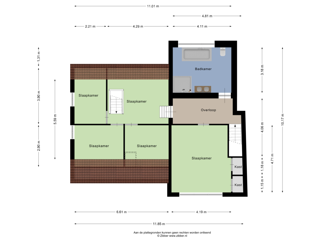 Bekijk plattegrond van Eerste Verdieping van Bossestraat 82