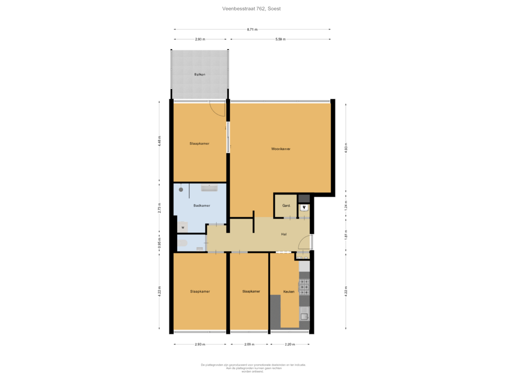 Bekijk plattegrond van Verdieping van Veenbesstraat 762