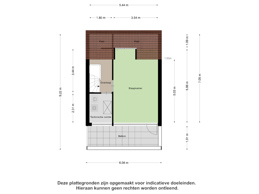 Bekijk plattegrond van Tweede Verdieping van Vestinghlaan 11