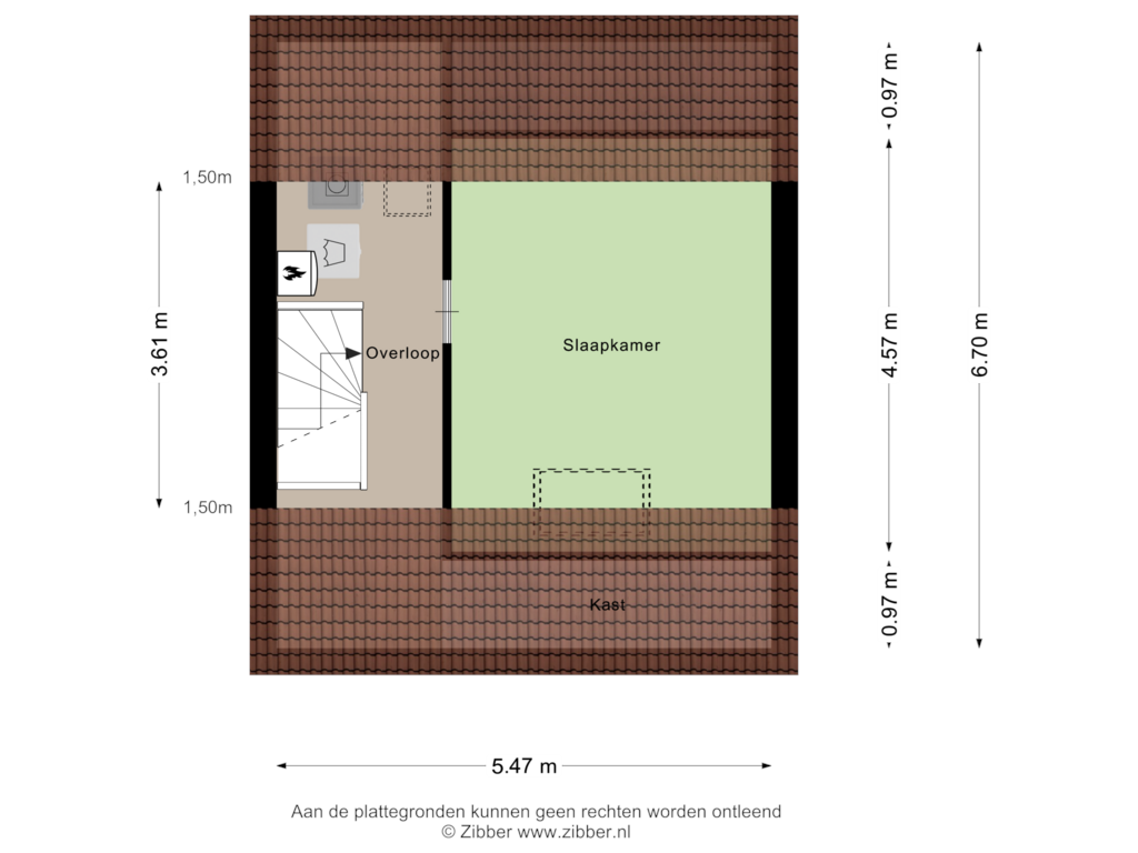 Bekijk plattegrond van Tweede verdieping van Eessenkamp 91