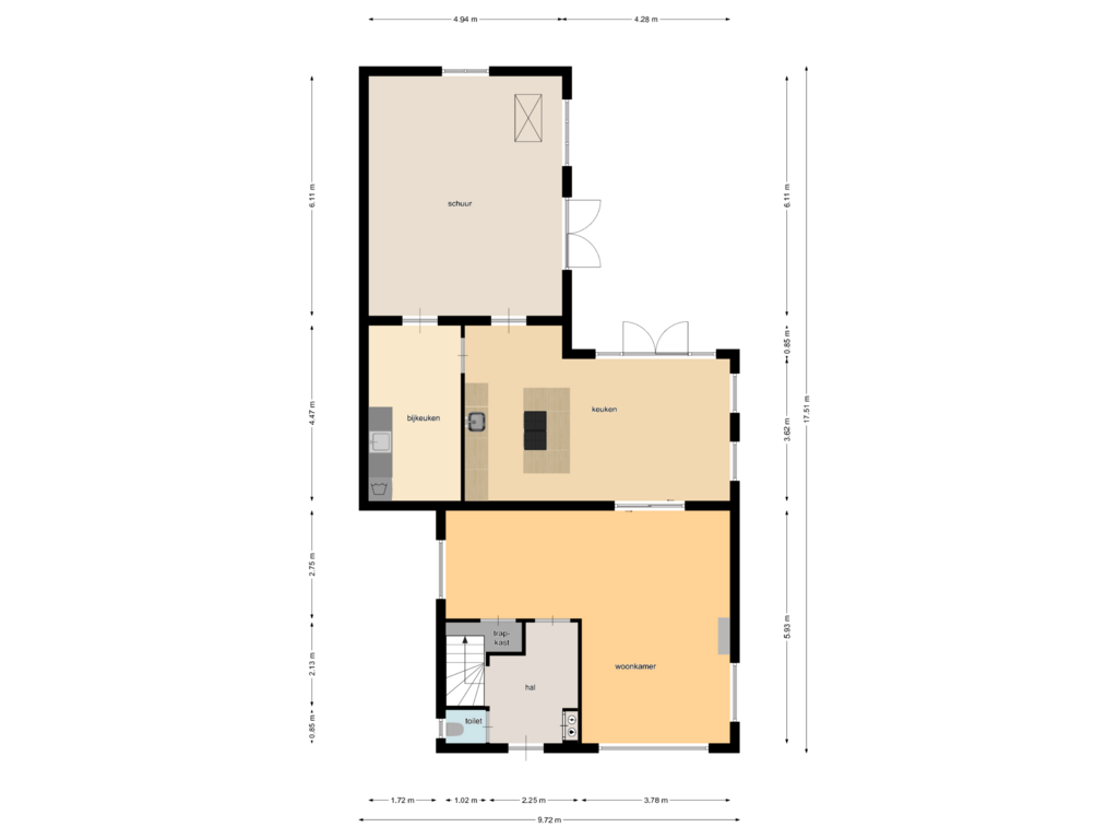 Bekijk plattegrond van First floor van Geerhofstraat 14