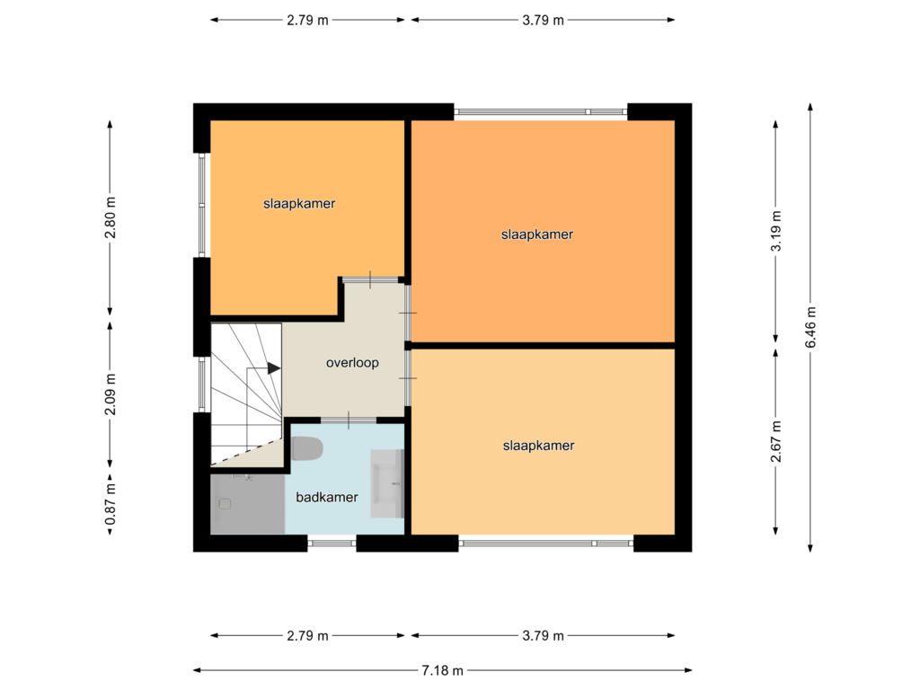 Bekijk plattegrond van Floor 1 van Geerhofstraat 14