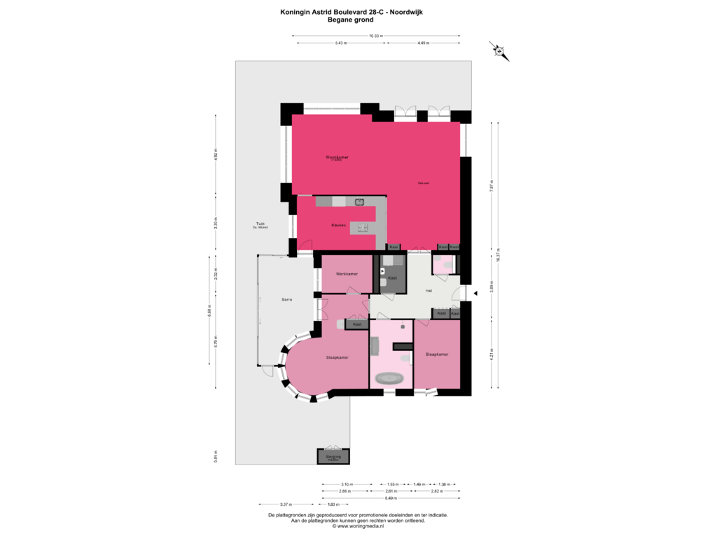 Bekijk plattegrond van Begane grond van Koningin Astrid Boulevard 28-C