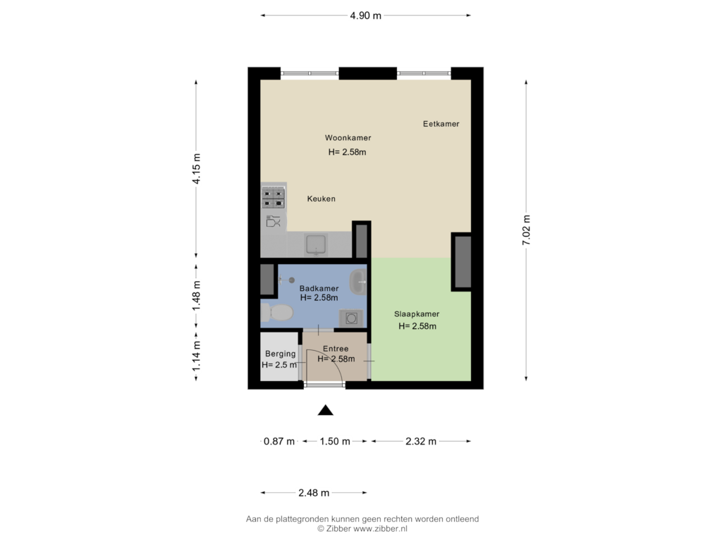 Bekijk plattegrond van Appartement van Dantestraat 106