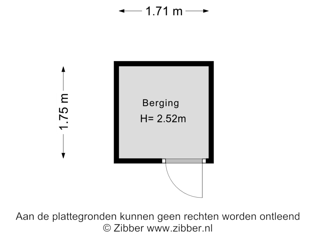 Bekijk plattegrond van Berging van Dantestraat 106