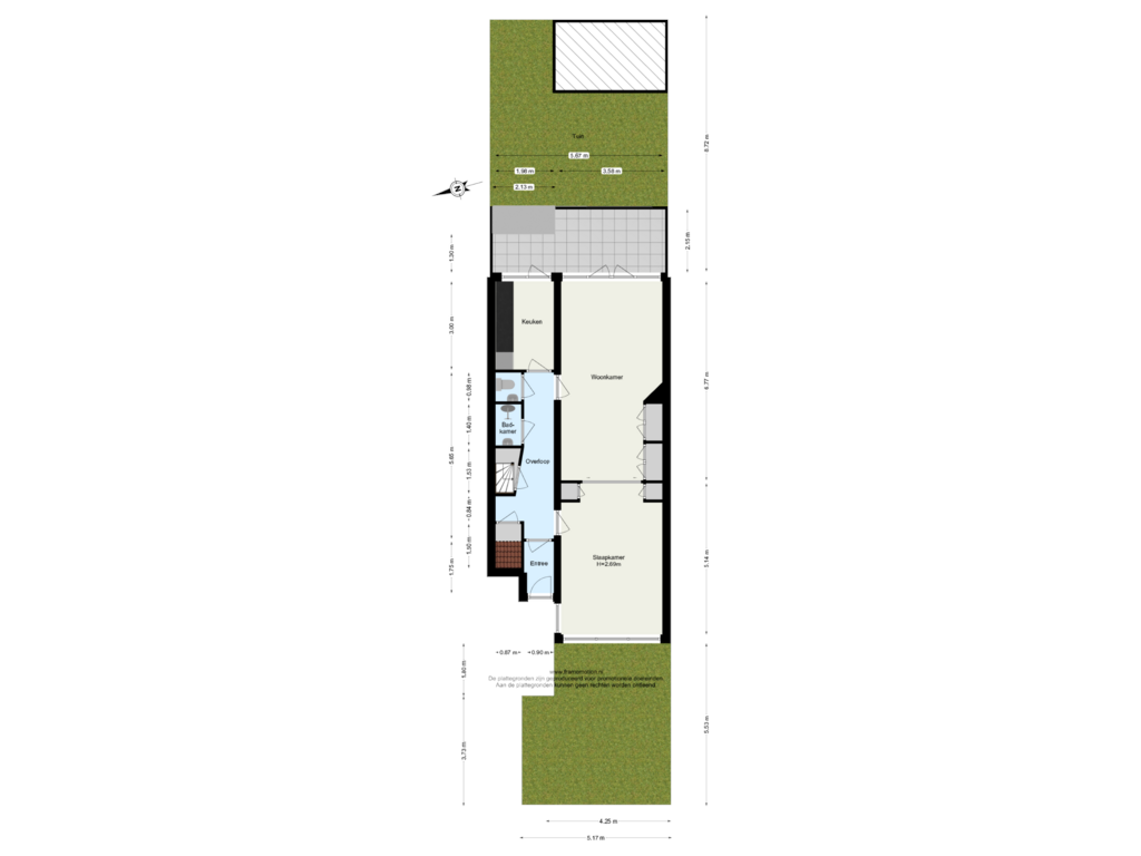 Bekijk plattegrond van Begane Grond tuin van Ramlehweg 28-C