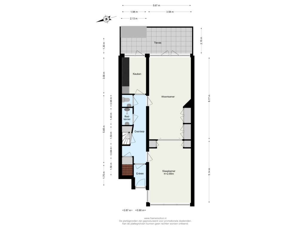 Bekijk plattegrond van Begane Grond van Ramlehweg 28-C