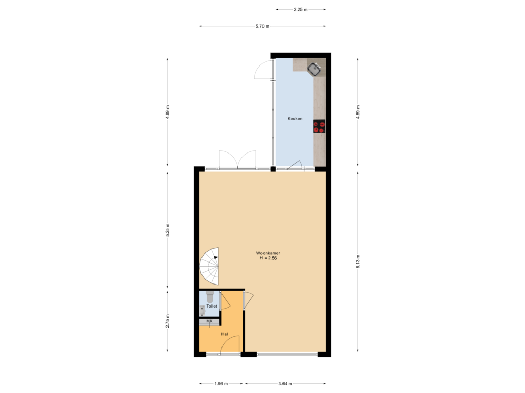 Bekijk plattegrond van begane grond van Lariksdreef 111