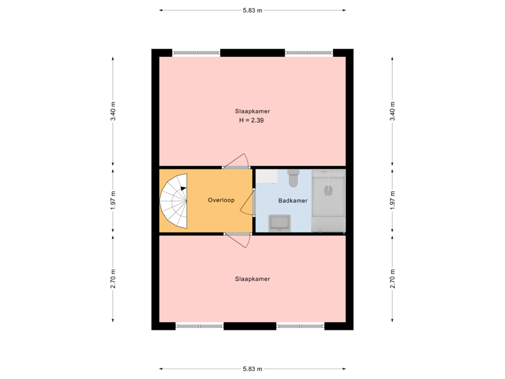 Bekijk plattegrond van eerste etage van Lariksdreef 111