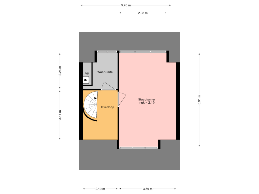 Bekijk plattegrond van tweede etage van Lariksdreef 111