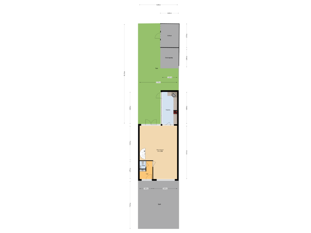 Bekijk plattegrond van perceel van Lariksdreef 111