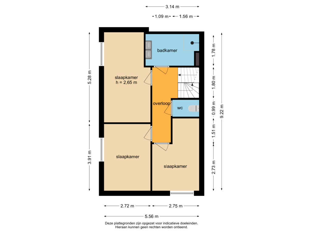 Bekijk plattegrond van 1e Verdieping van Schaduwmaskerstraat 11