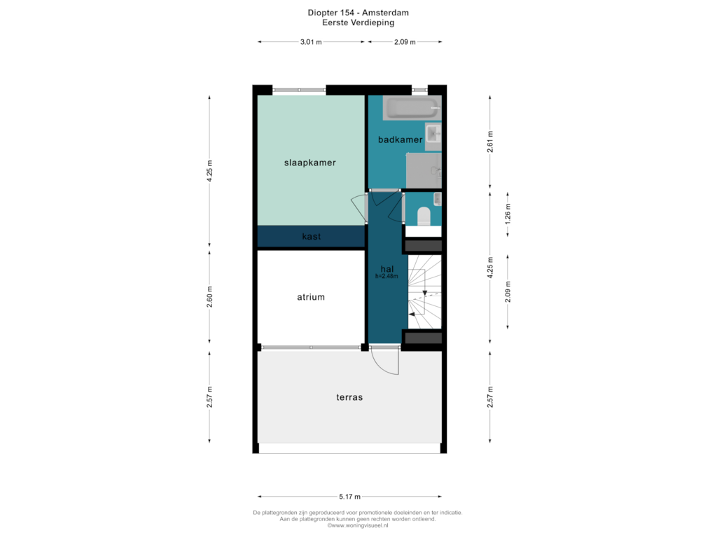 Bekijk plattegrond van EERSTE VERDIEPING van Diopter 154