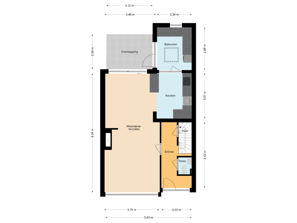 View floorplan of Begane Grond of Ulst 11