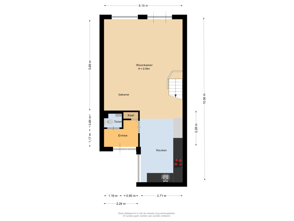 Bekijk plattegrond van Begane grond van Vossestaart 1