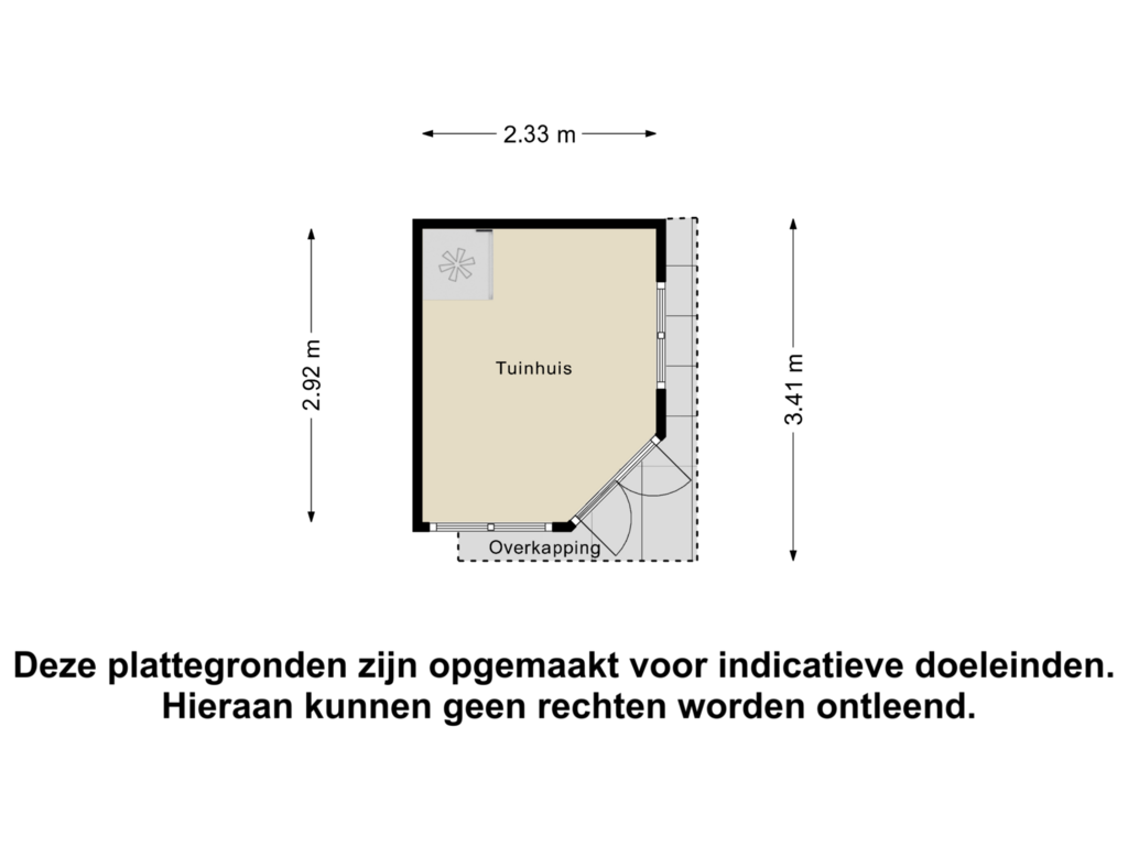 Bekijk plattegrond van Tuinhuis van Chopinstraat 57