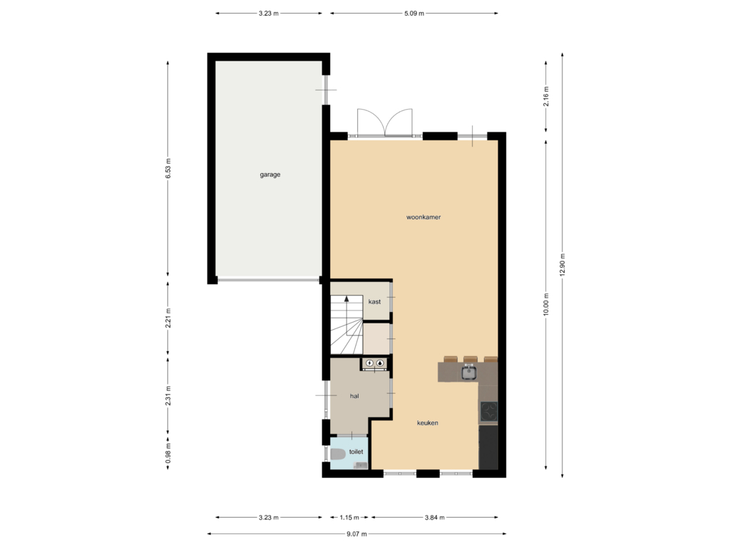 Bekijk plattegrond van First floor van Willem Kesteloostraat 3