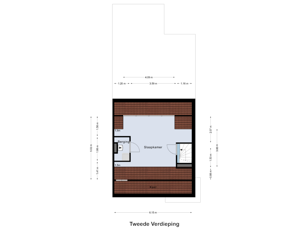 View floorplan of Tweede Verdieping of Beatrixlaan 59