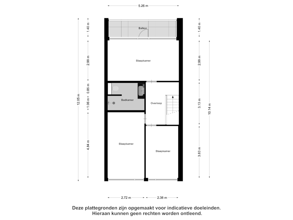 Bekijk plattegrond van Tweede Verdieping van Anna-Hoevestraat 49