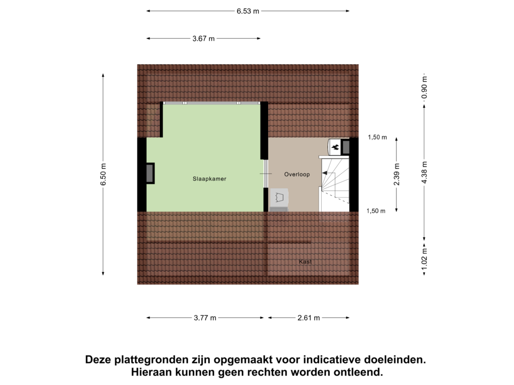 View floorplan of Tweede Verdieping of Johannes Vermeerlaan 84