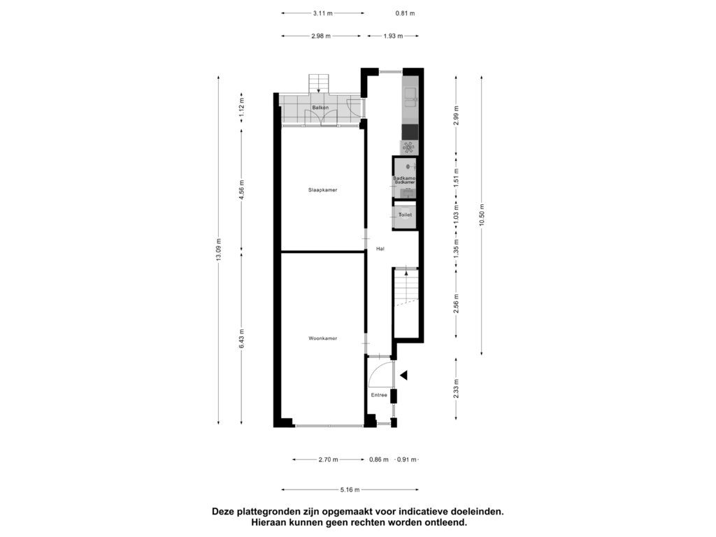 View floorplan of Begane Grond of Professor Kamerlingh Onneslaan 90-B