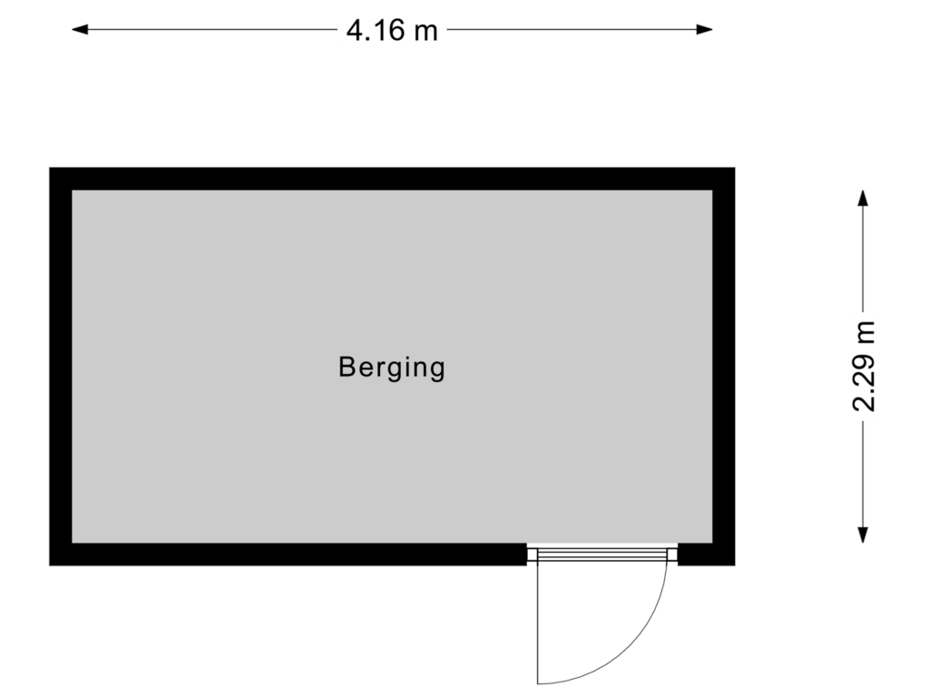 View floorplan of Berging of Turfschipkade 24