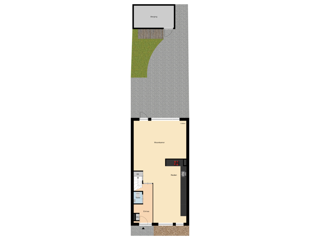 View floorplan of Kadastrale Kaart of Turfschipkade 24