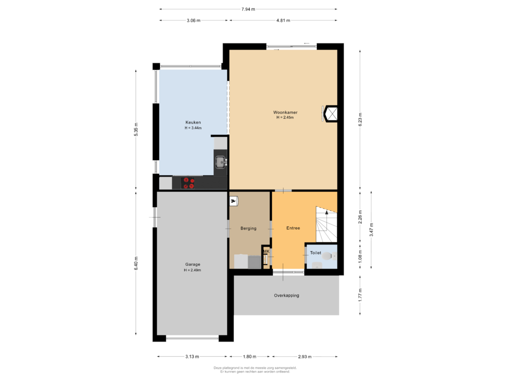 View floorplan of Begane grond of Bosruiter 29