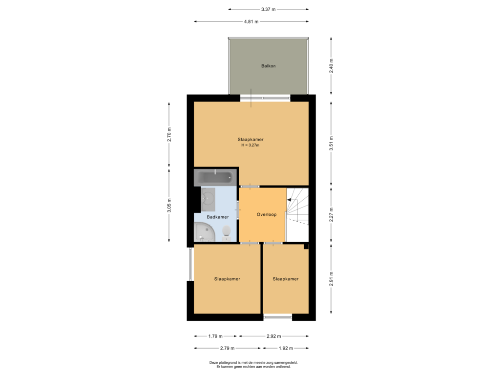 View floorplan of Eerste verdieping of Bosruiter 29