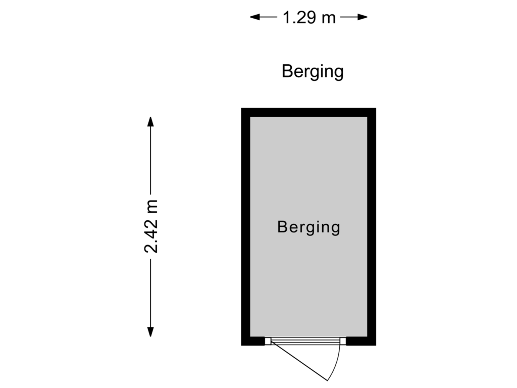 Bekijk plattegrond van Berging van Laan van Meerdervoort 1263