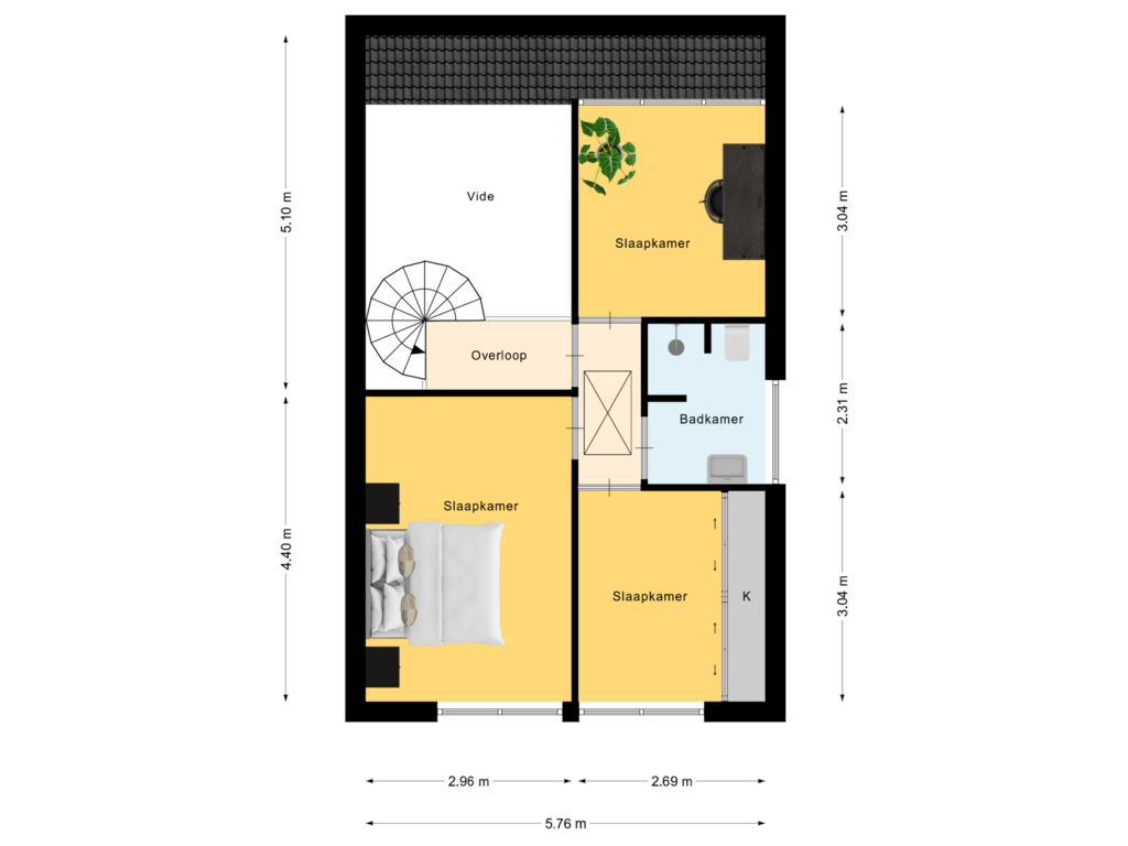 Bekijk plattegrond van 1e Verdieping van Burcht 70