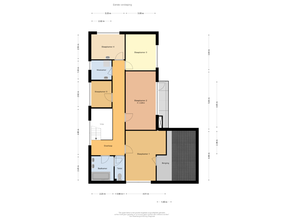 Bekijk plattegrond van Eerste verdieping van Hoekenes 26