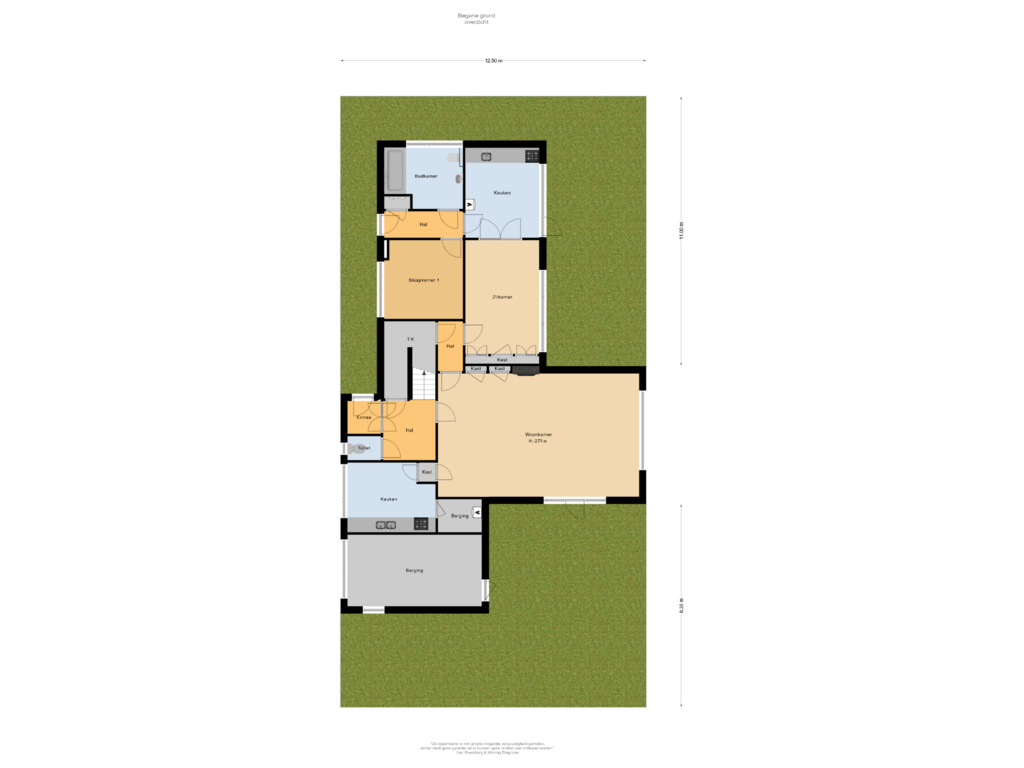 Bekijk plattegrond van Begane grond (overzicht) van Hoekenes 26