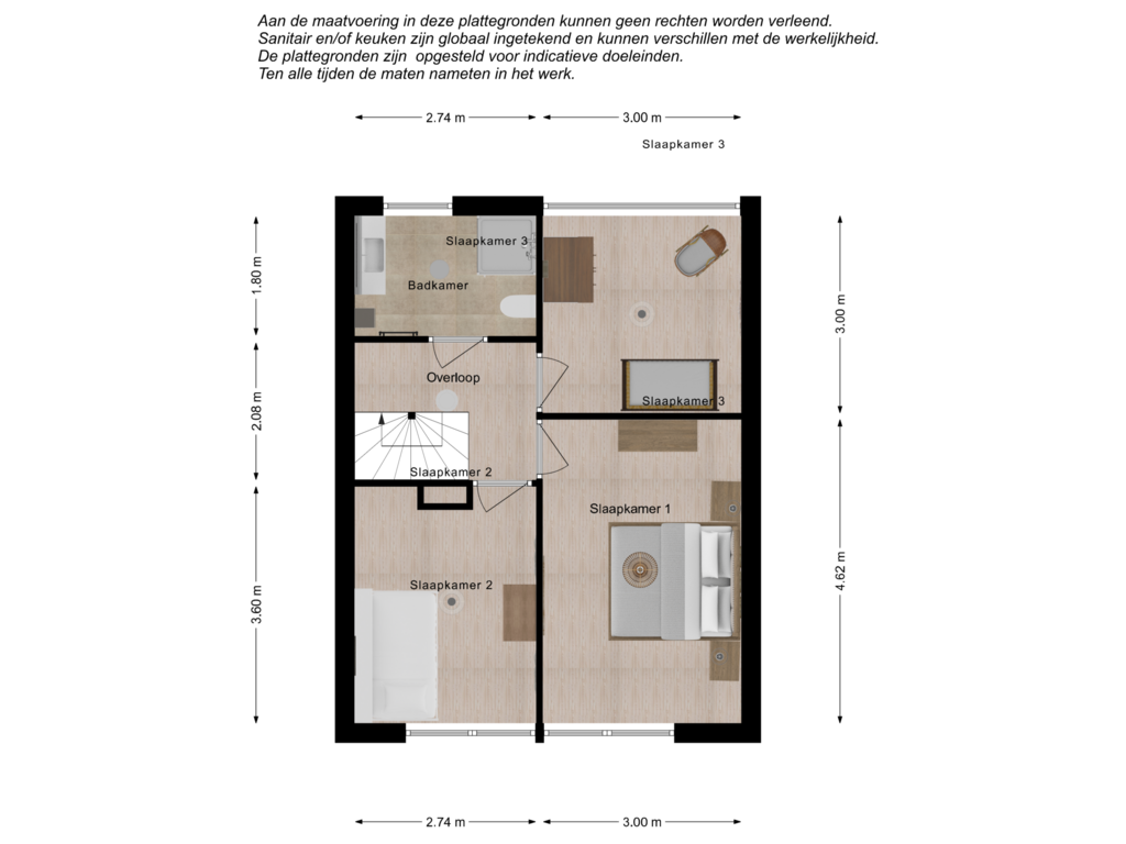 Bekijk plattegrond van 1e verdieping 3D van Kluut 14