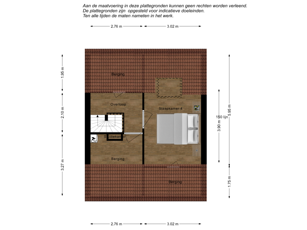 Bekijk plattegrond van 2e verdieping 3D van Kluut 14