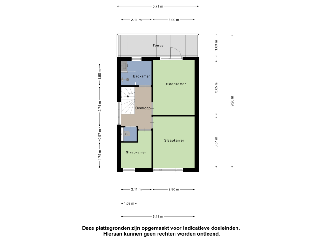 Bekijk plattegrond van Eerste Verdieping van Brakenburgstraat 8