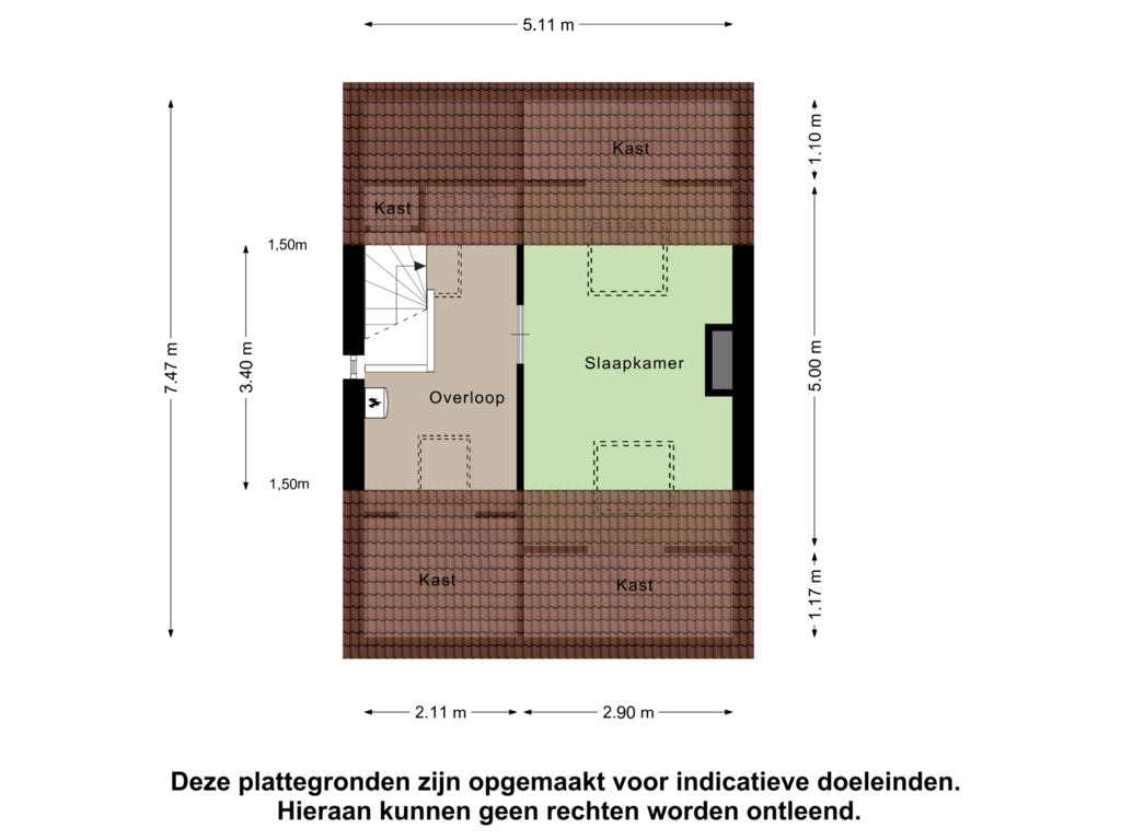 Bekijk plattegrond van Tweede Verdieping van Brakenburgstraat 8