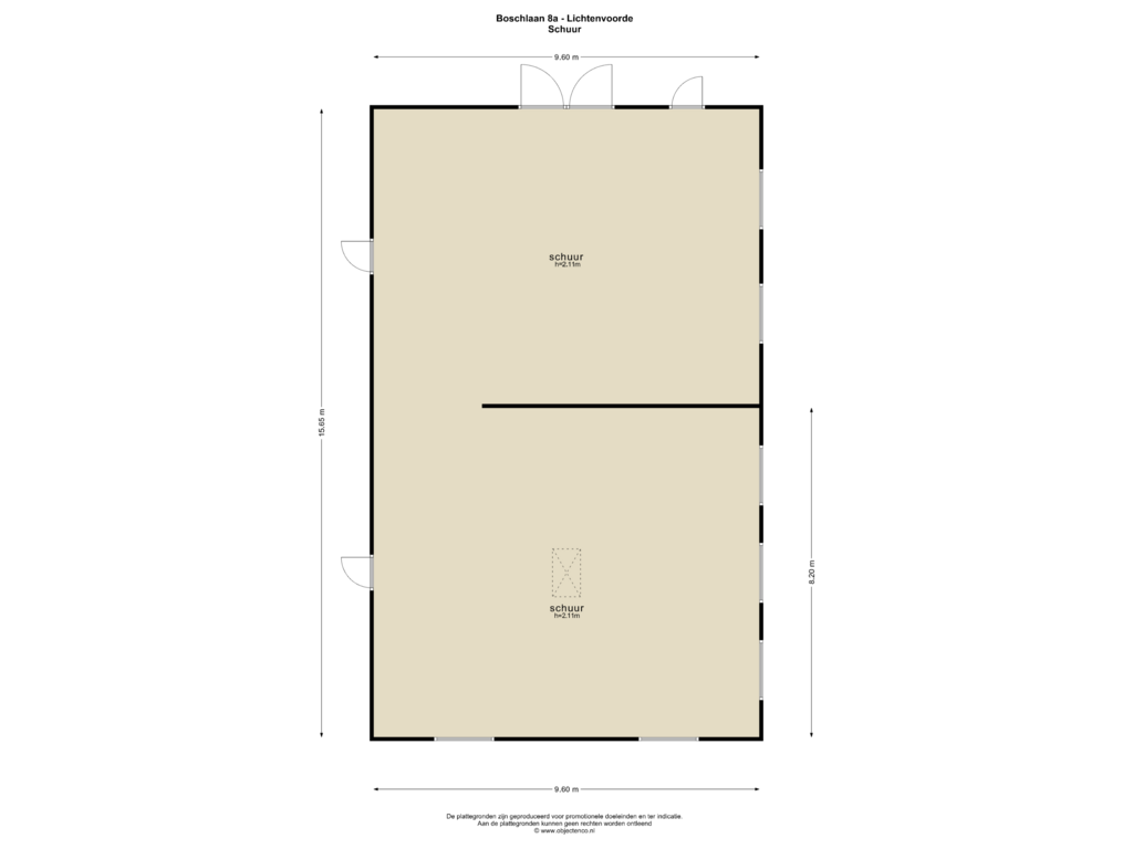 View floorplan of SCHUUR of Boschlaan 8-A