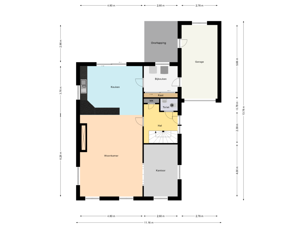 Bekijk plattegrond van Begane Grond van Valkruid 20