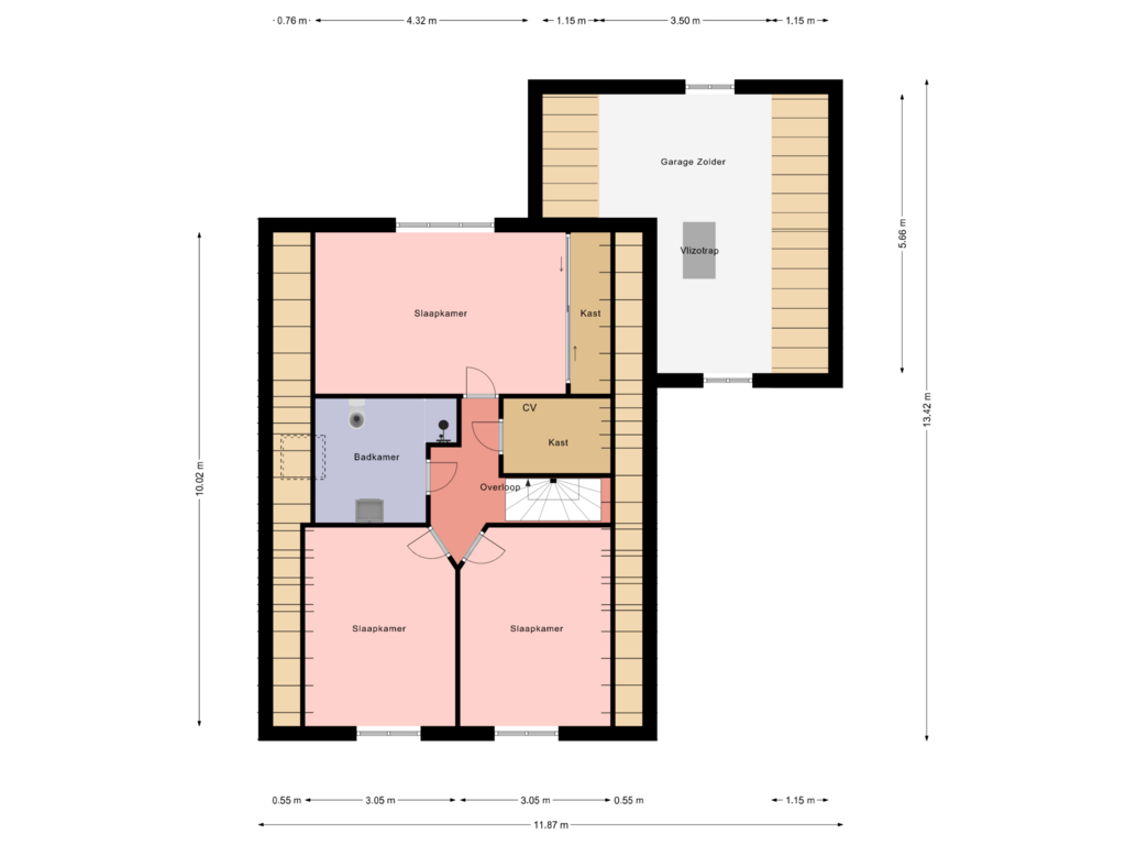 Bekijk plattegrond van 1e Verdieping van Valkruid 20