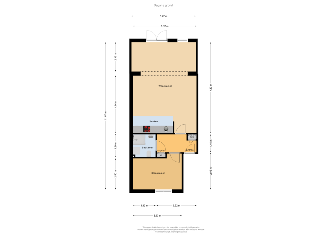 View floorplan of Begane grond of Palmweg 1