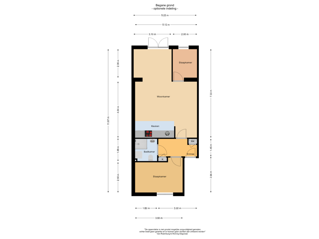 View floorplan of Begane grond (optie) of Palmweg 1