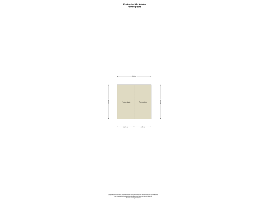 View floorplan of Parkeerplaats of Kruitmolen 96