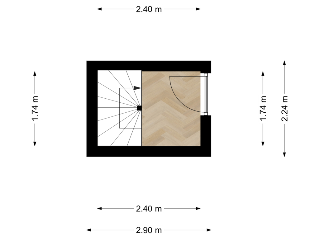 View floorplan of first floor of Vreeswijkstraat 395