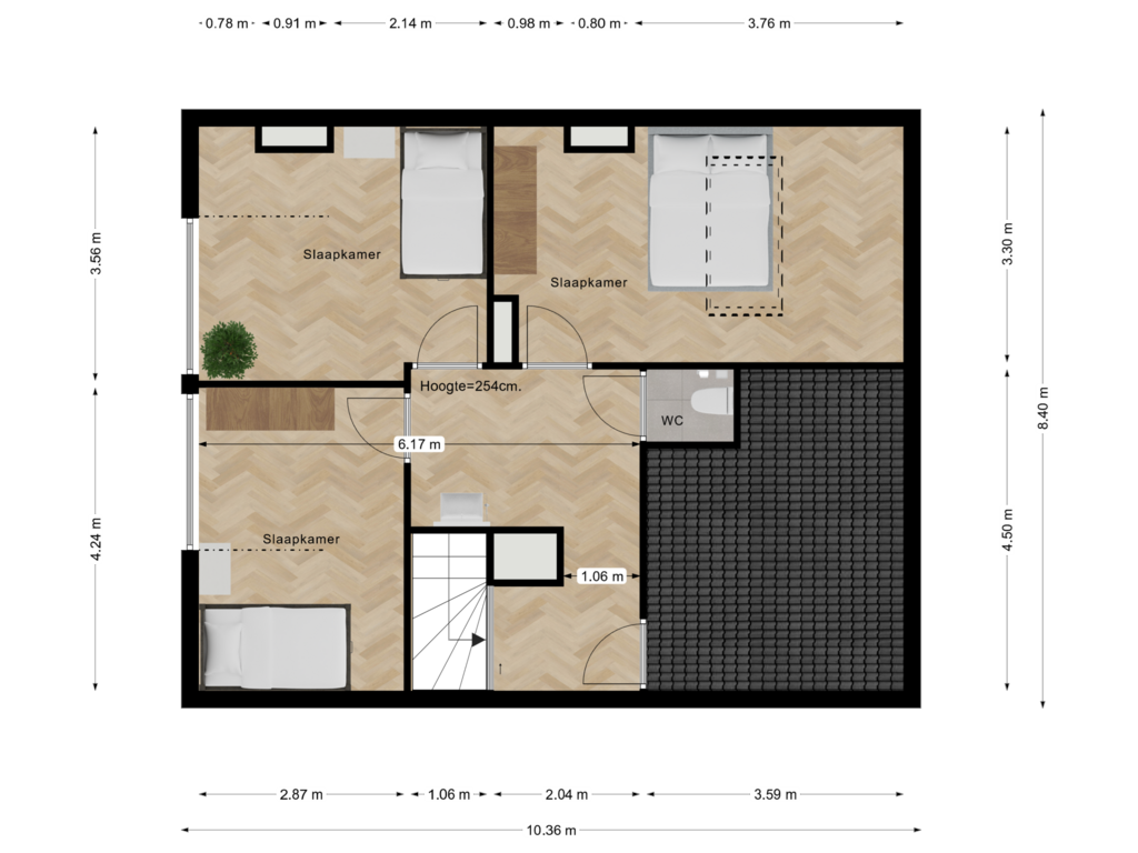 View floorplan of Floor 2 of Vreeswijkstraat 395