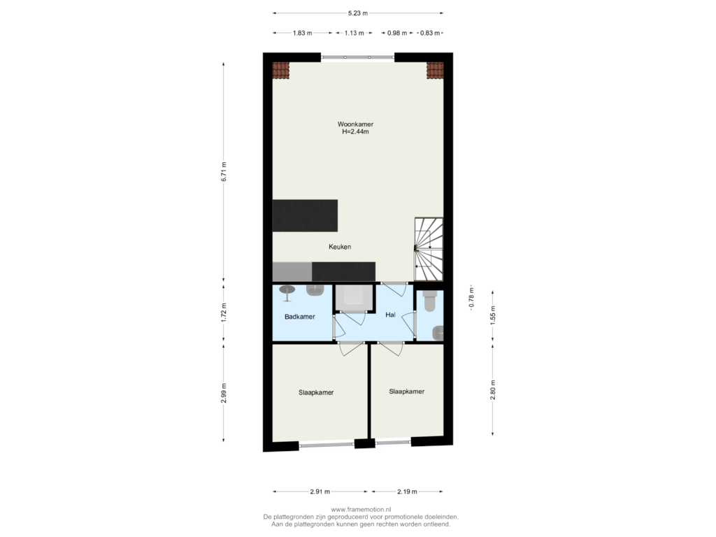 Bekijk plattegrond van Verdieping 2 van Wouwerlaan 15-A