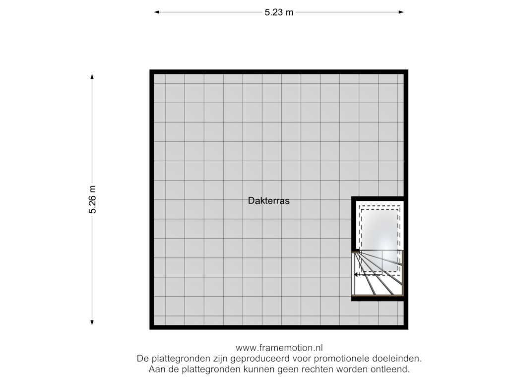 Bekijk plattegrond van Dakterras van Wouwerlaan 15-A