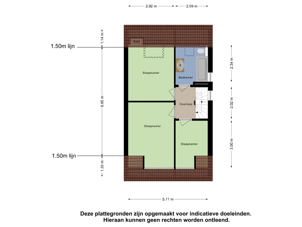 Bekijk plattegrond van Eerste Verdieping van Betuwehof 106